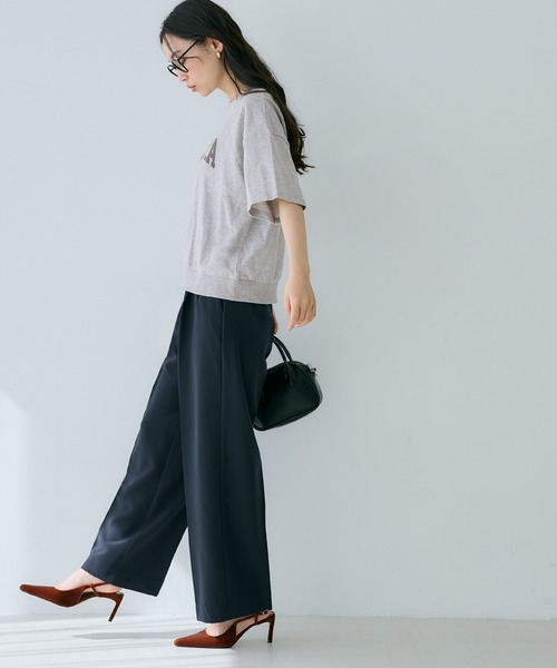 coca（coca）（コカ）の「ロゴスウェットカットソー（Tシャツ/カットソー・レディース・グレー/ネイビー/ライトグレー/アイボリー/カーキ/ブラック/ライトピンク/チャコール・ONE SIZE/S/M/L）」の11枚目の写真