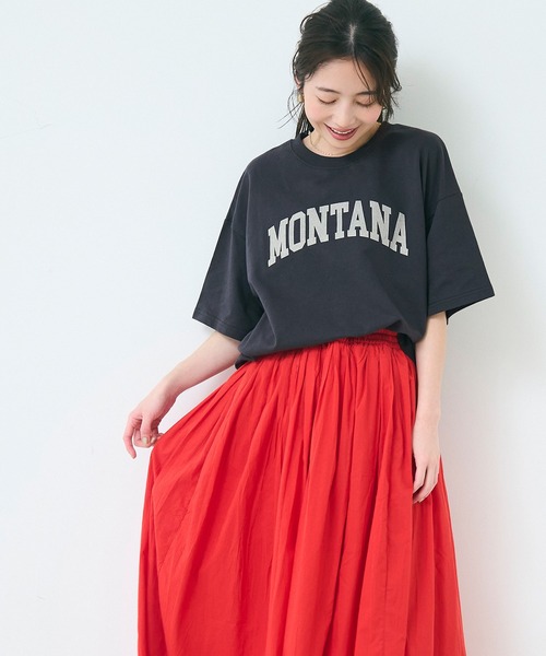 coca（coca）（コカ）の「ロゴスウェットカットソー（Tシャツ/カットソー・レディース・グレー/ネイビー/ライトグレー/アイボリー/カーキ/ブラック/ライトピンク/チャコール・ONE SIZE/S/M/L）」の14枚目の写真