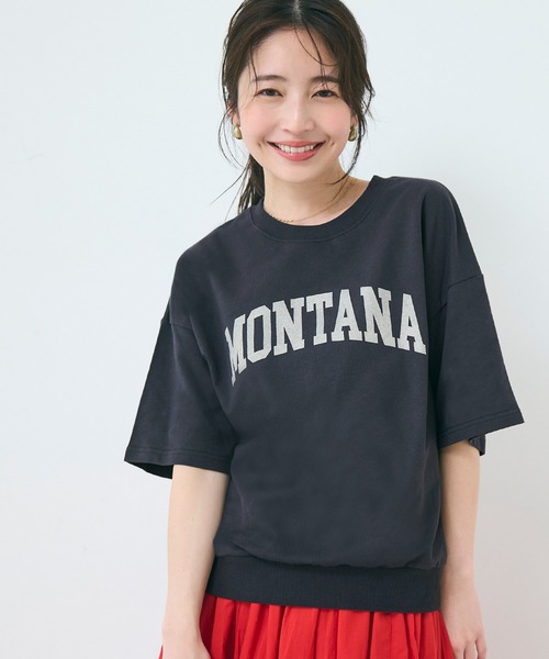 正規店仕入れの ロゴスウェットカットソー（Tシャツ/カットソー）｜coca（coca トップス