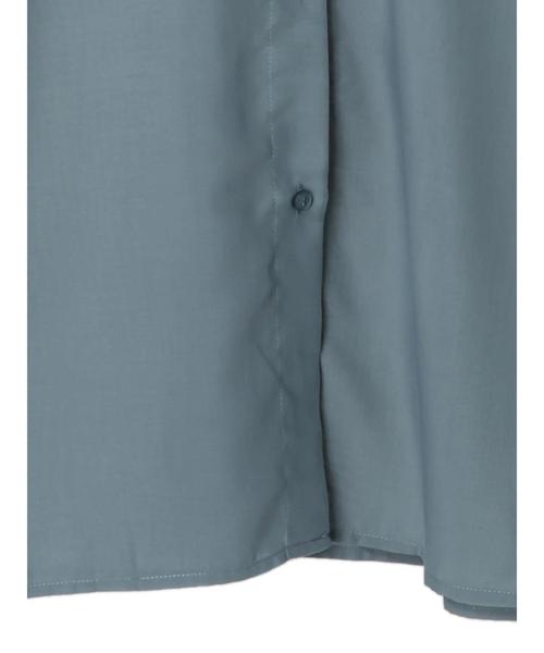 AMERICAN HOLIC（アメリカンホリック）の「BIGポケットシアーシャツチュニック　〇＊（チュニック・レディース・チャコールグレー/ブラウン/サックスブルー/グレイッシュベージュ・FREE）」の17枚目の写真