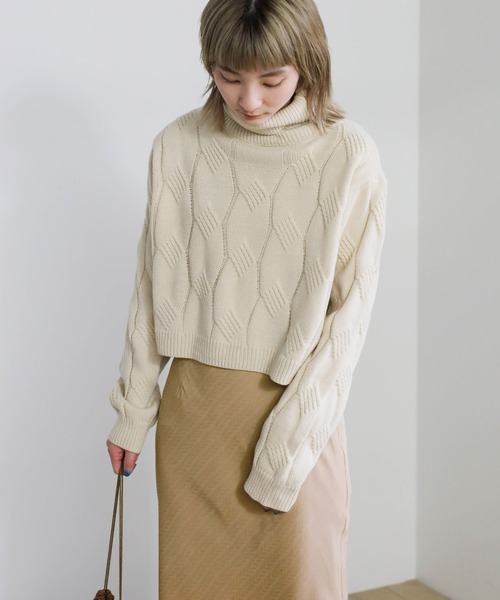 select MOCA(セレクトモカ)の「リーフ柄マーメイドスカート(スカート・レディース・ベージュ/オレンジ/ブルー・SMALL/MEDIUM)」の21枚目の写真