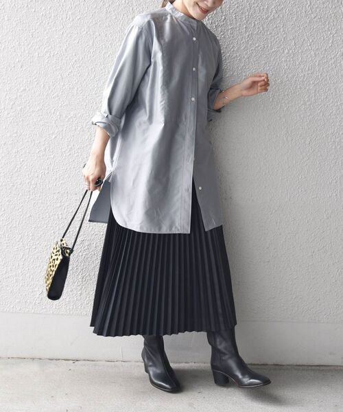 SHIPS（シップス）の「カレンダリングプリーツスカート◇（スカート・レディース・ベージュ/ブラウン/ワイン/ベージュ系その他/クリアイエロー/ブラック・ONE SIZE）」の22枚目の写真