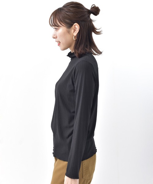 rps(アールピーエス)の「シアータートルネックカットソー(Tシャツ/カットソー・レディース・ブラック/アイボリー/オフホワイト・M)」の15枚目の写真
