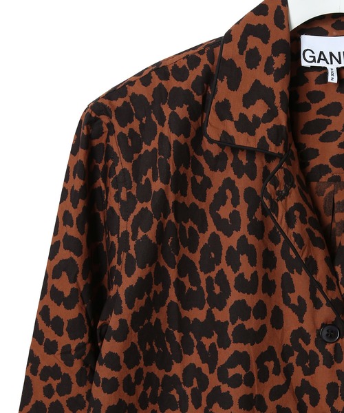 ADAM ET ROPE'（アダムエロペ）の「【GANNI】Printed Cottton Poplin Shirt（シャツ/ブラウス・レディース・ダークブラウン・1）」の10枚目の写真