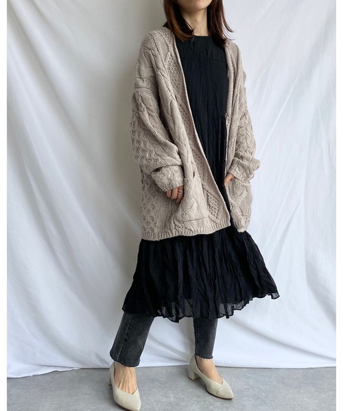 She's Closet(シーズクローゼット)の「シフォンランダムプリーツロングティアードワンピース(ワンピース・レディース・ブラック/パープル系その他・FREE)」の5枚目の写真