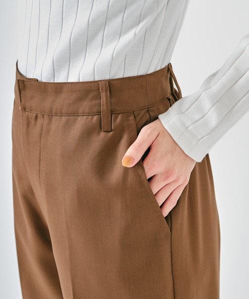 CONSCIOUS DAY(コンシャスデイ)の「センタープレスワイドパンツ(その他パンツ・レディース・ブラック/ベージュ/ブラウン・フリ-)」の11枚目の写真