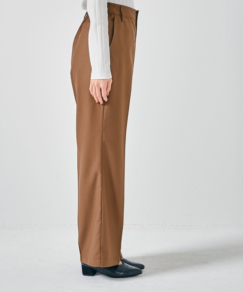 CONSCIOUS DAY(コンシャスデイ)の「センタープレスワイドパンツ(その他パンツ・レディース・ブラック/ベージュ/ブラウン・フリ-)」の14枚目の写真