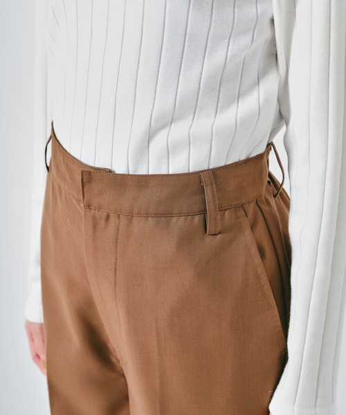 CONSCIOUS DAY(コンシャスデイ)の「センタープレスワイドパンツ(その他パンツ・レディース・ブラック/ベージュ/ブラウン・フリ-)」の4枚目の写真