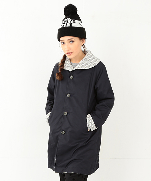 BEAMS BOY（ビームスボーイ）の「BEAMS BOY / リバーシブル ショールコート（その他アウター・レディース・グレー/ブルー・ONE SIZE）」の10枚目の写真