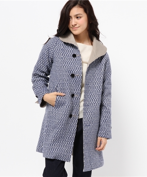 BEAMS BOY（ビームスボーイ）の「BEAMS BOY / リバーシブル ショールコート（その他アウター・レディース・グレー/ブルー・ONE SIZE）」の16枚目の写真