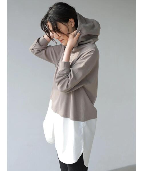 AMERICAN HOLIC(アメリカンホリック)の「フード付きドッキングチュニック *(Tシャツ/カットソー・レディース・アイボリー/モカ/ネイビー・FREE)」の17枚目の写真
