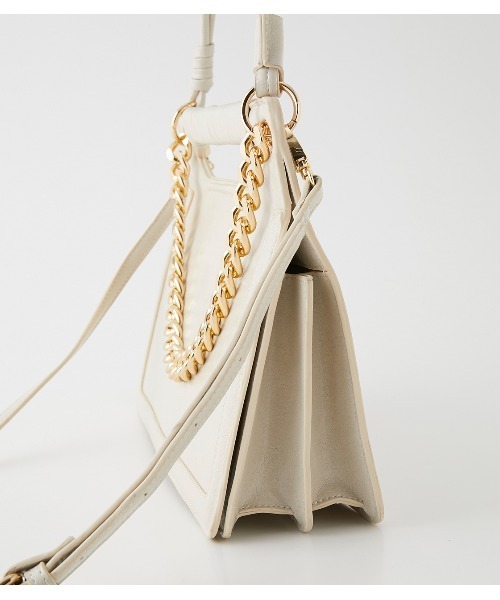 rienda(リエンダ)の「2WAY レエクタアングルバッグ(ハンドバッグ・レディース・ライトブラウン/ブラック/ライトベージュ・FREE)」の9枚目の写真