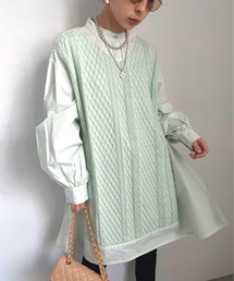 Ameri | VEST DOCKING SHIRT(シャツ/ブラウス)