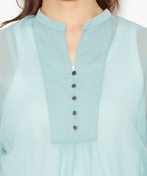 nota（ノータ）の「フロントボタンギャザーワンピース（ワンピース・レディース・ピンク/オフホワイト/グリーン/アイボリー・FREE）」の10枚目の写真