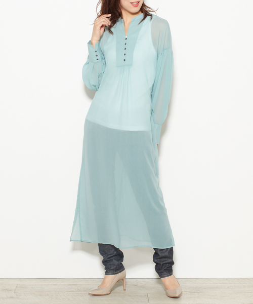 nota（ノータ）の「フロントボタンギャザーワンピース（ワンピース・レディース・ピンク/オフホワイト/グリーン/アイボリー・FREE）」の14枚目の写真