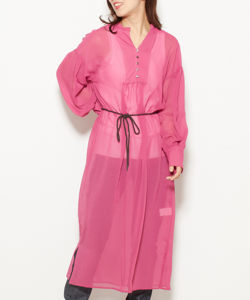 nota（ノータ）の「フロントボタンギャザーワンピース（ワンピース・レディース・ピンク/オフホワイト/グリーン/アイボリー・FREE）」の19枚目の写真