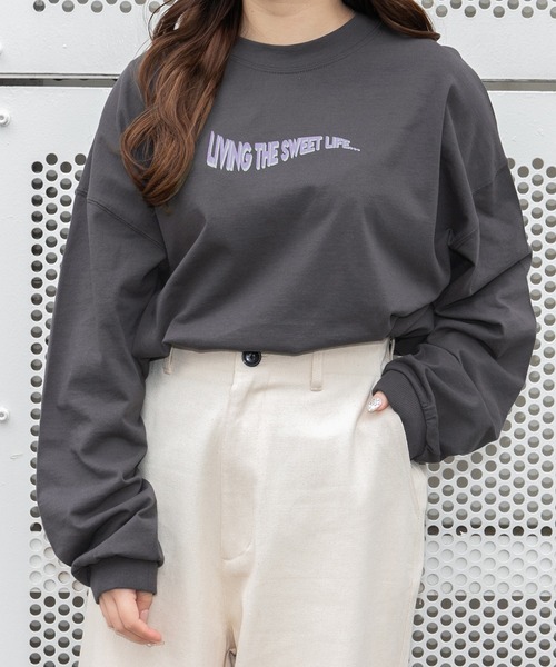 PairPair(ペアペア)の「レトロガールロンT(ユニセックス)(Tシャツ/カットソー・レディース・オフホワイト/ホワイト系その他/ブラック系その他/スミクロ・FREE)」の14枚目の写真