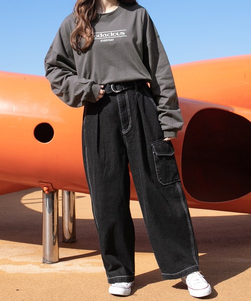 PairPair(ペアペア)の「レトロガールロンT(ユニセックス)(Tシャツ/カットソー・レディース・オフホワイト/ホワイト系その他/ブラック系その他/スミクロ・FREE)」の17枚目の写真