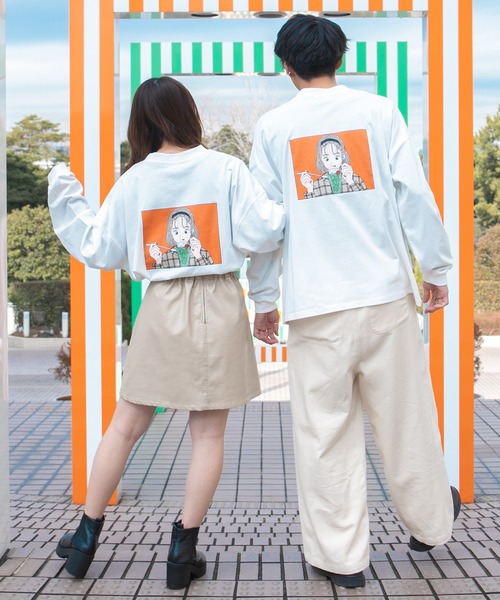セール】レトロガールロンT(ユニセックス)（Tシャツ/カットソー