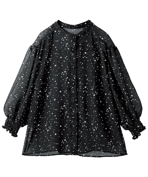 GeeRA(ジーラ)の「パフスリーブシャツブラウス(シャツ/ブラウス・レディース・サンドグレー/ブラック・MEDIUM/X-LARGE/LARGE)」の3枚目の写真