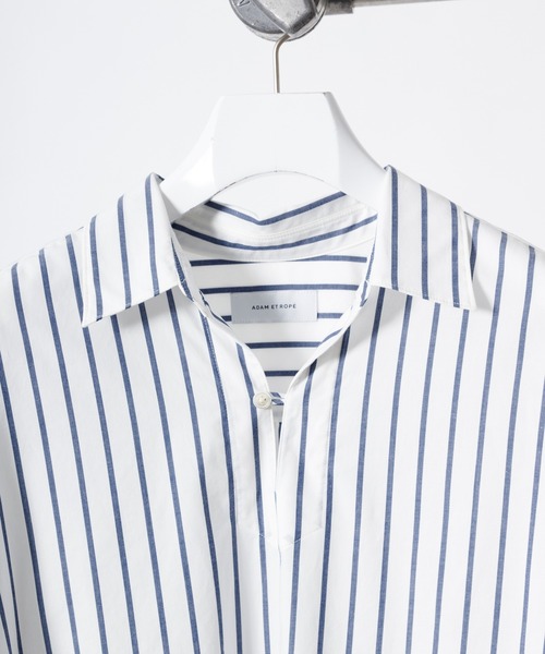 ADAM ET ROPE'（アダムエロペ）の「オーバーサイズ スキッパーシャツ（シャツ/ブラウス・メンズ・ホワイト系その他/ブルー系その他/ホワイト・M/L）」の19枚目の写真