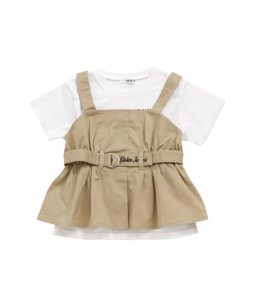 SISTER JENNI（SISTER JENNI）の「ベルト付ビスチェ＆Tシャツセット（Tシャツ/カットソー・キッズ・ベージュ/カーキ・130cm/140cm/150cm/160cm）」の7枚目の写真