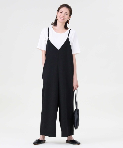 HONEYSUCKLE ROSE（ハニーサックルローズ）の「【HONEYSUCKLE ROSE】キャミサロペットレイヤード（サロペット/オーバーオール・レディース・グリーン/ベージュ/ブラック・M/L）」の6枚目の写真