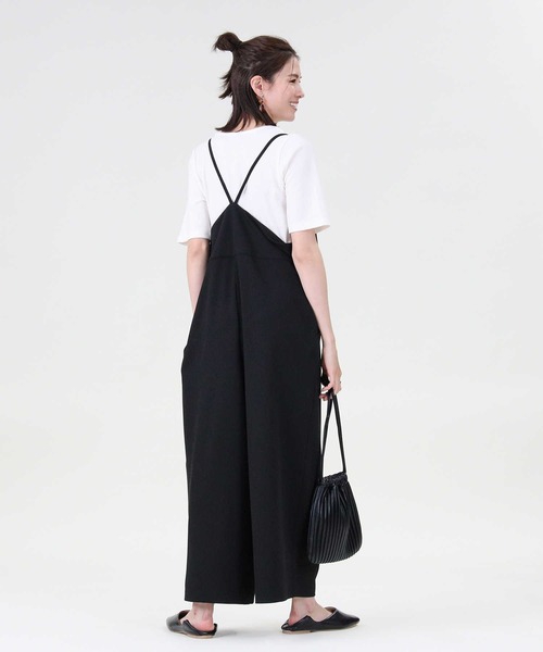 HONEYSUCKLE ROSE（ハニーサックルローズ）の「【HONEYSUCKLE ROSE】キャミサロペットレイヤード（サロペット/オーバーオール・レディース・グリーン/ベージュ/ブラック・M/L）」の8枚目の写真