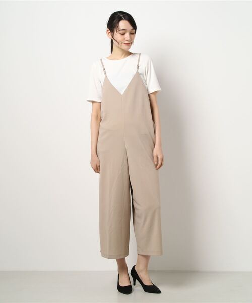 HONEYSUCKLE ROSE（ハニーサックルローズ）の「【HONEYSUCKLE ROSE】キャミサロペットレイヤード（サロペット/オーバーオール・レディース・グリーン/ベージュ/ブラック・M/L）」の15枚目の写真