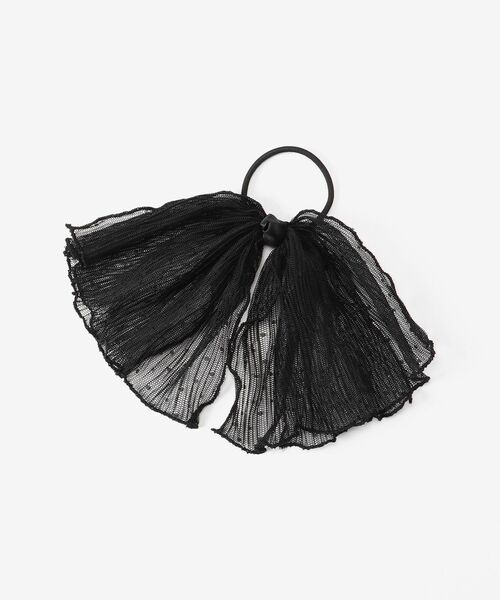 MAJESTIC LEGON(マジェスティックレゴン)の「ドットプリーツBigリボン(その他ヘアアクセサリー・レディース・ブラック/ベージュ/アイボリー・FREE)」の4枚目の写真