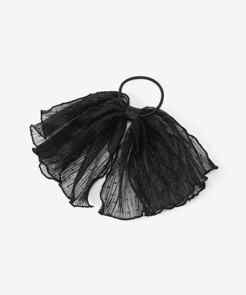 MAJESTIC LEGON(マジェスティックレゴン)の「ドットプリーツBigリボン(その他ヘアアクセサリー・レディース・ブラック/ベージュ/アイボリー・FREE)」の6枚目の写真