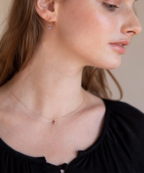 mangata（モンガータ）の「10K  Larmes necklace（ネックレス・レディース・イエロー/パープル・FREE）」の6枚目の写真