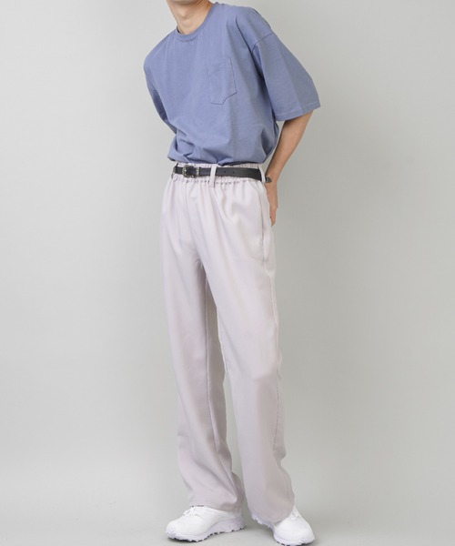 SPINNS（スピンズ）の「TR素材イージーフレアパンツ（スラックス・メンズ・ブラック/ブラウン/グレー/オフホワイト・M/L）」の13枚目の写真