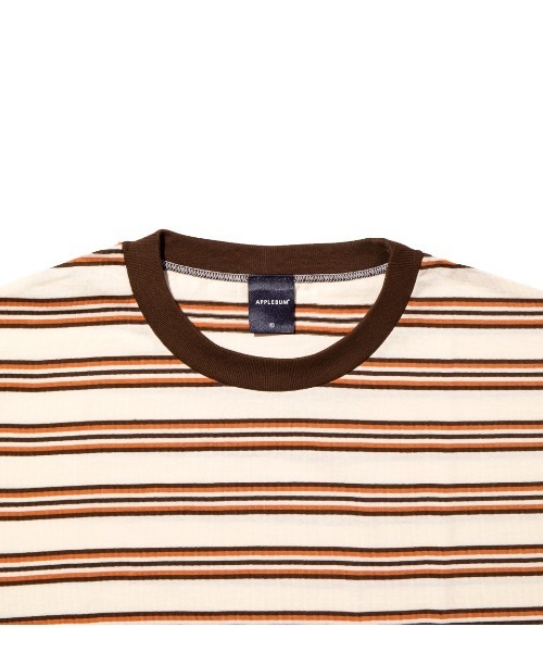 APPLEBUM（アップルバム）の「"70's" Border T-shirt（Tシャツ/カットソー・メンズ・ホワイト/ブラウン・MEDIUM/LARGE/X-LARGE）」の10枚目の写真