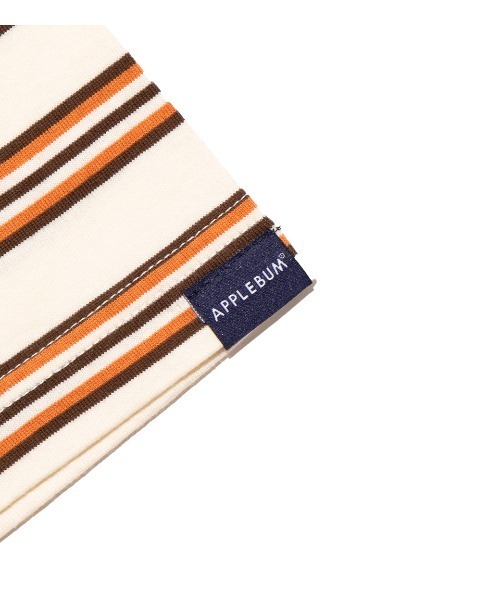 APPLEBUM（アップルバム）の「"70's" Border T-shirt（Tシャツ/カットソー・メンズ・ホワイト/ブラウン・MEDIUM/LARGE/X-LARGE）」の9枚目の写真