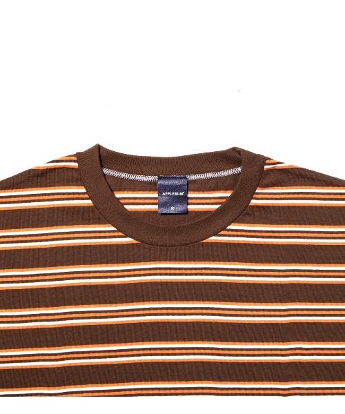 APPLEBUM（アップルバム）の「"70's" Border T-shirt（Tシャツ/カットソー・メンズ・ホワイト/ブラウン・MEDIUM/LARGE/X-LARGE）」の11枚目の写真