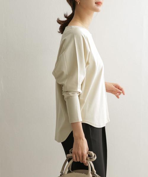 URBAN RESEARCH DOORS（アーバンリサーチドアーズ）の「Vネックドルマンカットソー（Tシャツ/カットソー・レディース・グレー系その他/ネイビー/ライトベージュ・ONE）」の11枚目の写真