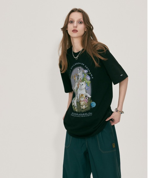 イシアン 着用 SCULPTOR(スカルプター) カット アウト Tシャツ 肩出し