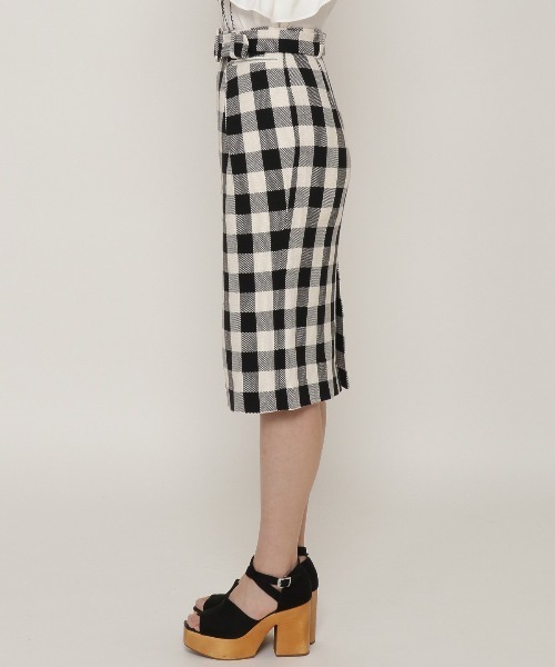 REDYAZEL（レディアゼル）の「オリジナルギンガムジップタイトスカート（スカート・レディース・パープル/レッド/オフホワイト・SMALL/MEDIUM）」の13枚目の写真