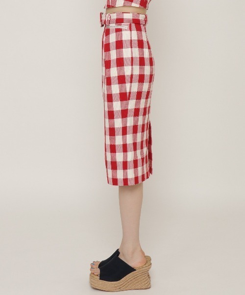 REDYAZEL（レディアゼル）の「オリジナルギンガムジップタイトスカート（スカート・レディース・パープル/レッド/オフホワイト・SMALL/MEDIUM）」の15枚目の写真