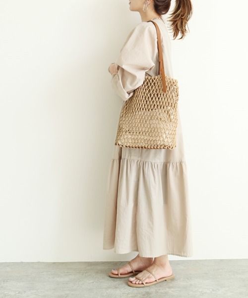 reca（レカ）の「マクラメフラットトート（トートバッグ・レディース・ホワイト/ブラック/キャメル・ONE SIZE）」の21枚目の写真