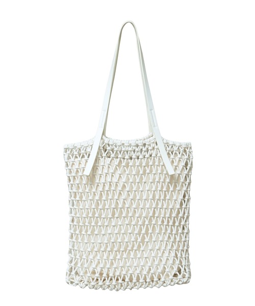 reca（レカ）の「マクラメフラットトート（トートバッグ・レディース・ホワイト/ブラック/キャメル・ONE SIZE）」の17枚目の写真