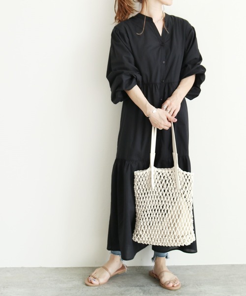 reca（レカ）の「マクラメフラットトート（トートバッグ・レディース・ホワイト/ブラック/キャメル・ONE SIZE）」の9枚目の写真