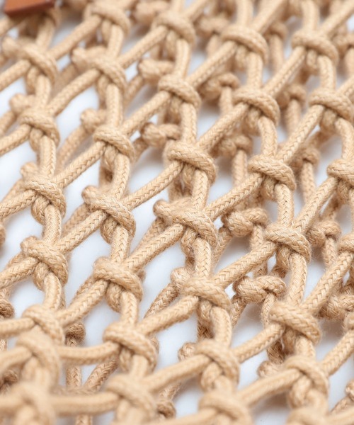 reca（レカ）の「マクラメフラットトート（トートバッグ・レディース・ホワイト/ブラック/キャメル・ONE SIZE）」の10枚目の写真