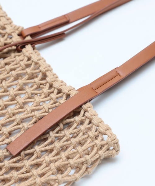 reca（レカ）の「マクラメフラットトート（トートバッグ・レディース・ホワイト/ブラック/キャメル・ONE SIZE）」の20枚目の写真