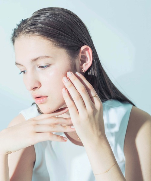 ete（エテ）の「○K18YG クレール クロス ドット リング（リング