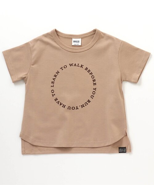 BREEZE（ブリーズ）の「【WEB限定】ロゴカラバリTシャツ（Tシャツ/カットソー・キッズ・ピンク/オフホワイト/サックスブルー/ブラック/イエロー/ブルー/オリーブ/グリーン/ベージュ/チャコール・150/120/90/130/100/110/140）」の5枚目の写真