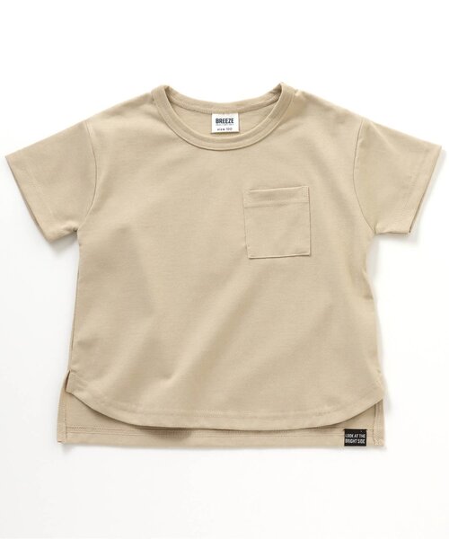 BREEZE（ブリーズ）の「【WEB限定】ロゴカラバリTシャツ（Tシャツ/カットソー・キッズ・ピンク/オフホワイト/サックスブルー/ブラック/イエロー/ブルー/オリーブ/グリーン/ベージュ/チャコール・150/120/90/130/100/110/140）」の6枚目の写真