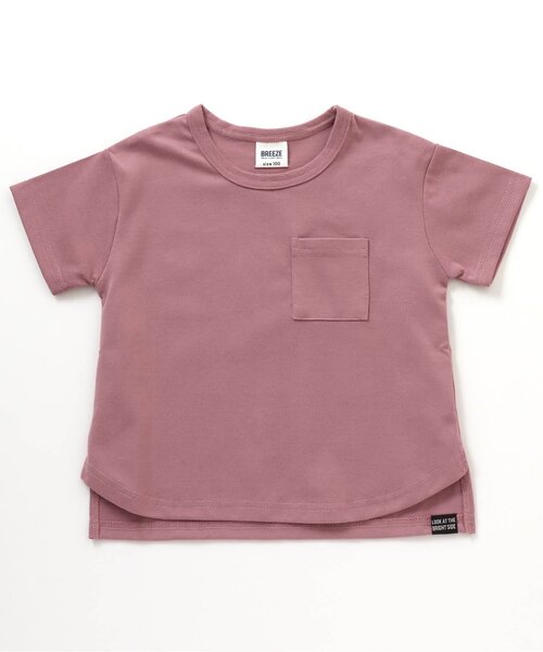 BREEZE（ブリーズ）の「【WEB限定】ロゴカラバリTシャツ（Tシャツ/カットソー・キッズ・ピンク/オフホワイト/サックスブルー/ブラック/イエロー/ブルー/オリーブ/グリーン/ベージュ/チャコール・150/120/90/130/100/110/140）」の10枚目の写真