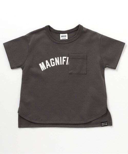 BREEZE（ブリーズ）の「【WEB限定】ロゴカラバリTシャツ（Tシャツ/カットソー・キッズ・ピンク/オフホワイト/サックスブルー/ブラック/イエロー/ブルー/オリーブ/グリーン/ベージュ/チャコール・150/120/90/130/100/110/140）」の4枚目の写真